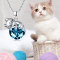 wholesale 925 Sterling Silver Cat Mom Baby Sleeping With Yellow Crystal Pendant Necklace-0-22