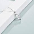 wholesale 925 Sterling Silver Infinity Heart Pendant Necklace With Clear Crystal-0-3