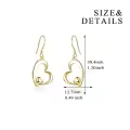 TOUPOP Sterling Silver Heart Dangle Drop Earrings Jewelry Gifts-0-4