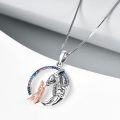 wholesale 925 Sterling Silver Dragon and Princess Pendant Necklace for Women and Teens s-0-2
