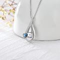 wholesale TOUPOP Necklace For Women Sterling Silver Pendant Necklace With Crystal Birthday Christmas Jewelry Gifts For Women Her (always In My Heart) -0-3