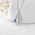 TOUPOP Sterling Silver Crystal Pendant Necklace Birthday Christmas Gifts For Women-0-3