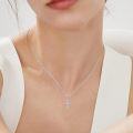 wholesale 14K White Gold Celtic Knot Cross Pendant Necklace for Women - Tone Chain (18)-0-2