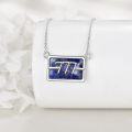 wholesale Sterling Silver & Lapis Lazuli 777 Necklace - Angel Number Pendant, 18 Chain, Spiritual Gift for Protection & Wisdom-0-2