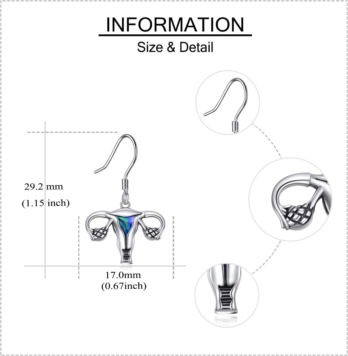 Sterling Silver Gothic Snake Sword Skeleton Cat Uterus Hand Skull Sword Drop Earrings Gothic Jewelry Gifts for Women-0-4