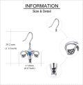 wholesale 925 Sterling Silver Uterus Dangle Earrings - Gothic Style Body Parts Jewellery Gift for Her-0-3