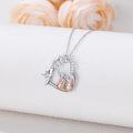 wholesale 925 Sterling Silver Heart-Shaped Girls with Flowers Necklace for Women-0-2