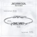 wholesale 925 Sterling Silver Mushroom Moon Star Bar Bracelet Oxidized Silver Rope Chain Jewelry-0-4