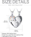 wholesale 925 Sterling Silver Hedgehog Mother & Daughter Heart Pendant Necklaces-0-4