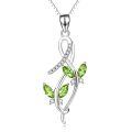 wholesale 925 Sterling Silver Pink Austrian Crystal Infinity Butterfly Pendant Necklace-0-23