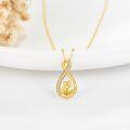 wholesale 14K Gold Infinity Love Pendant with Diamond Accents - Mother and Child Design Necklaces for Women's Gifts-0-3