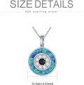 wholesale Sterling Silver Evil Eye Pendant Necklace for Women Greek Protection Amulet Gift-0-8