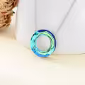 TOUPOP Sterling Silver Crystal Circle Pendant Necklace For Women-0-3