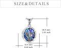 wholesale 925 Sterling Silver Saint Michael Locket Pendant with Labradorite Stone and Photo Insert Chain for Women Men Protection Faith Gift-0-5