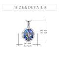 wholesale 925 Sterling Silver Saint Michael Locket Pendant with Labradorite Stone and Photo Insert Chain for Women Men Protection Faith Gift-0-5