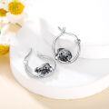 wholesale 925 Sterling Silver Pug Dog Hoop Earrings - Adorable Pet Jewelry for Women-0-4