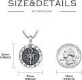 wholesale 925 Sterling Silver Egyptian Ankh Eye of Horus and Anubis Pendant Necklaces for Men & Women-0-5