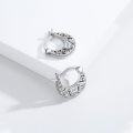 wholesale 925 Sterling Silver Heart CZ Filigree Hoop Earrings - Vintage Style Jewellery Gifts for Women-0-1