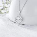 wholesale TOUPOP Mother's Day Gifts Forever Love Heart Birthstone Pendant Necklaces For Women S925 Sterling Silver Birthday Gift For Her Women Wife Girlfriend Mom -0-3