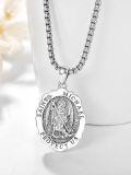wholesale 925 Sterling Silver & 24k Gold Plated Customizable St Michael Protect Us Medal Pendant Necklace for Men and Women-0-1