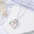wholesale 925 Sterling Silver Heart-Shaped Basketball Player Pendant Necklace with Quote She Believed She Could So She Did - Sports Themed s for Women-0-2