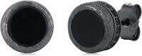 wholesale 925 Sterling Silver Black Onyx Zircon Celtic Viking Stud Earrings Hypoallergenic Punk Gothic Jewelry for Women Men-Black onyx-K-Black onyx-K