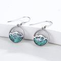 wholesale 925 Sterling Silver Mountain Drop Earrings With Turquoise Inlay-0-2
