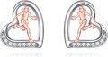 wholesale 925 Sterling Silver Sports Basketball Player Heart Stud Earrings s for Women-0-0
