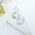 wholesale 925 Silver Axolotl Hoop Earrings Platinum Rose Gold Plated Cute Animal Jewelry-0-4