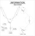wholesale 925 Sterling Silver Infinity Cross Lariat Layered Necklace Christmas Gift for Women-0-4