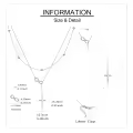 wholesale 925 Sterling Silver Infinity Cross Lariat Layered Necklaces Wholesale Christmas Gift for Women-0-4