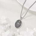 wholesale 925 Sterling Silver Octopus Pendant Necklace Vintage Celtic Knot Oxidized Finish Box Chain-0-2