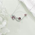 wholesale 925 Sterling Silver Infinity Ladybug Flower Charm Necklace for Women-0-3