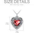 wholesale Sterling Silver Flower Urn Necklace for Ashes Memorial Keepsake Heart Jewelry-0-15
