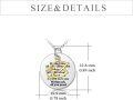 wholesale 925 Sterling Silver Round Disc with Gold Plated Geometric Shape Inspirational Quote Pendant Necklace for Women's Graduation Gifts-0-3