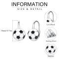 wholesale 925 Sterling Silver Soccer Ball Earrings-0-5