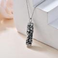 TOUPOP Sterling Silver Tree Of Life Cylinder Urn Necklace For Ashes Memorial Jewelry-0-4