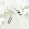 wholesale 925 Sterling Silver Mushroom Resin Bohemian Hook Earrings for Women - Vintage Forest Style  4cm Long-0-3