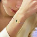 wholesale 925 Sterling Silver Adjustable Bracelet with Sunflower Charm Gifts for Women 7+2-0-1