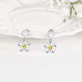 wholesale 925 Sterling Silver Daisy Flower Citrine Drop Earrings for Women Girls-0-2