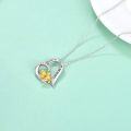 wholesale 925 Sterling Silver Metal Foxy Love Forever in My Heart Pendant Necklace Gifts for Her-0-3