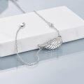 wholesale 925 Sterling Silver Angel Wings Cross Heart Charm Bracelet -0-3