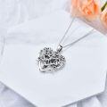 wholesale 925 Sterling Silver Heart-Shaped Celtic Knot Tree of Life Pendant Necklace-0-4