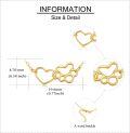 wholesale 14K Gold Heart & Paw Print Charm Necklace - Minimalist s for Her-0-3