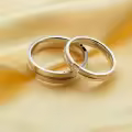 TOUPOP Sterling Silver Moissanite Couples Rings Wedding Band Sets-0-1