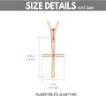 wholesale 14K White Gold Polished Cross Pendant Chain Necklace for Women Girls 20 + Extender-0-25