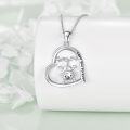 wholesale 925 Sterling Silver Monkey Love You Forever Heart Pendant Necklace Gifts for Women-0-2