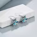 wholesale 925 Sterling Silver Tree of Life Abalone Shell Star Of David Dangle Earrings Wholesale Judaica Gifts for Women Girls 3cm Long-0-2