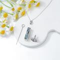 TOUPOP Silver Urn Necklace with Dragonfly-0-4