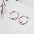 wholesale 925 Sterling Silver Opal Cross Huggie Hoop Earrings for Women and Girls-0-3